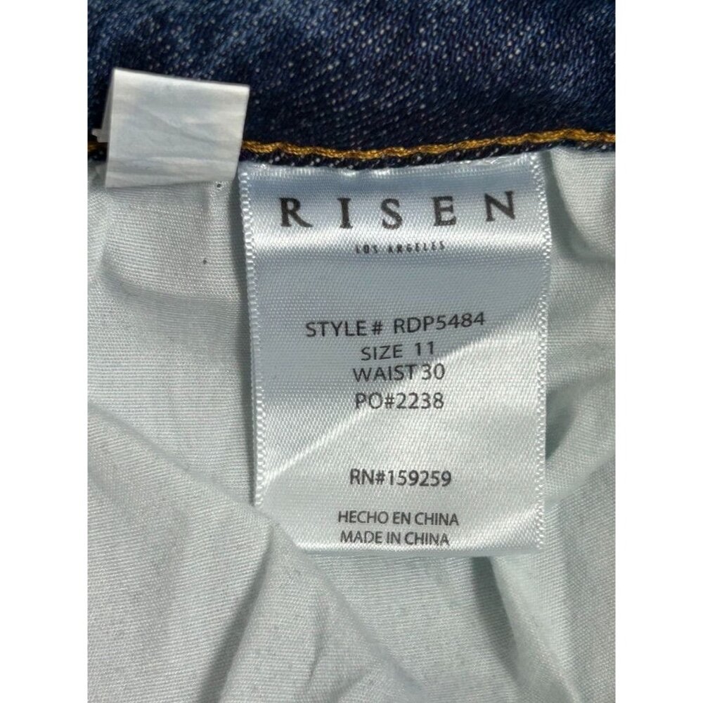 Risen High Rise Wide Cuffed Straight Denim Jeans - Sz 11/30 - NWT - Picture 8 of 9